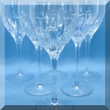 G31. Set of 10 Miller Rogaska crystal wine glasses. 8”h - $100 